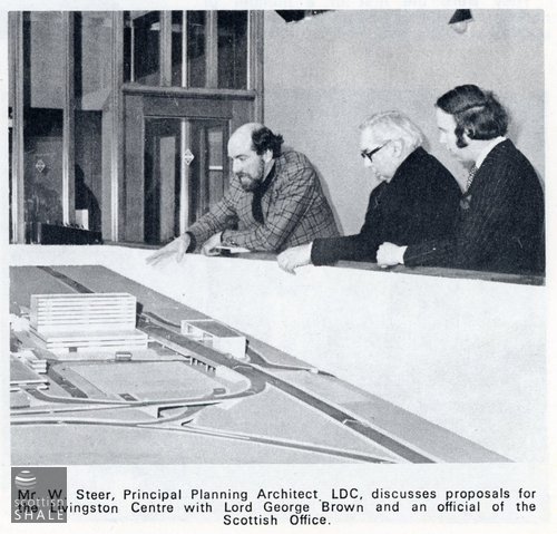 The great model of the Regional Centre. The model office block seems to be on the site of Sidlaw House.
