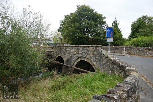The twin arches of the old bridge, looking from the north side.