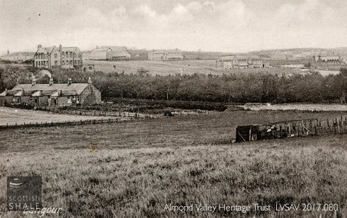 View of Bangour, with farm cottages on the “Old Edinburgh Road” via Drumcross. Perhaps Lizzie lodged there?
