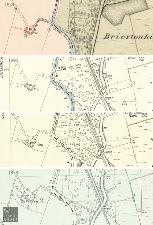 Changing landscapes. Map images courtesy National Library of Scotland.