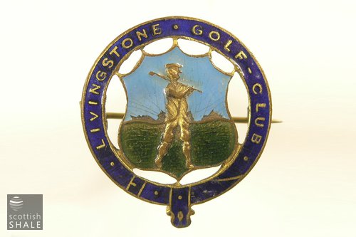 Golf club enamelled badge Once owned by John Stein, the last president of the club, and a senior mining manager with Scottish Oils From our collection.