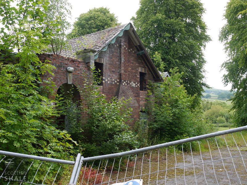 Canneline oil works - The former Coed-Talon school, later constructed at the entrance to the oil works site. June 2014
