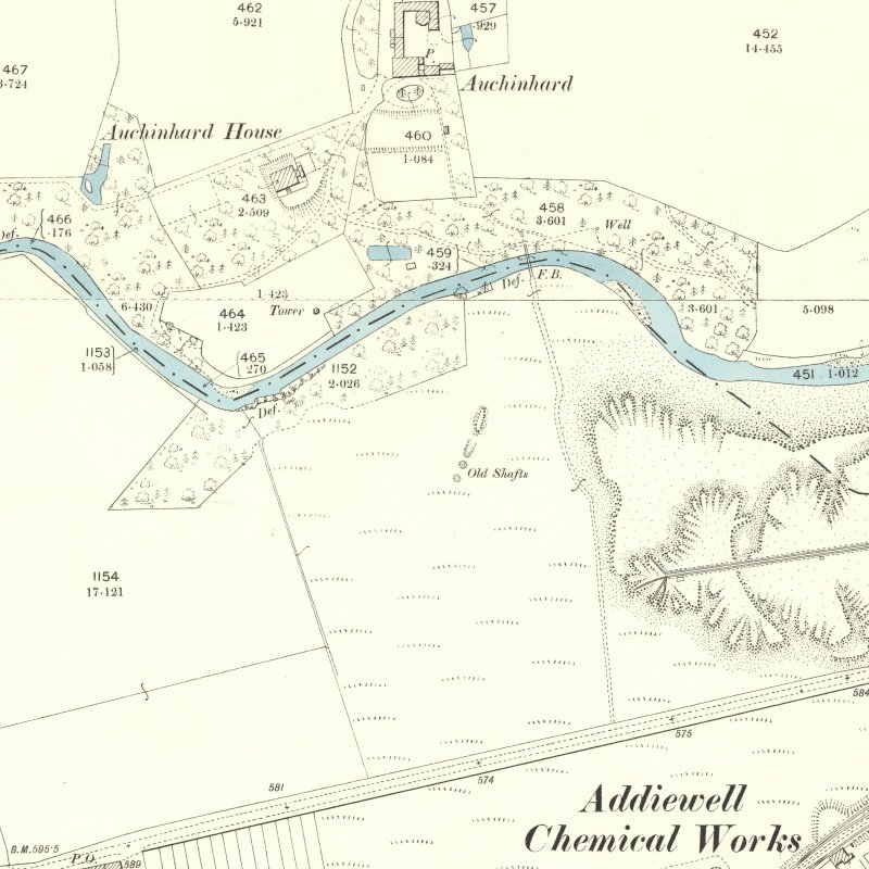 Addiewell No.1 Mine - 25" OS map c.1895, courtesy National Library of Scotland