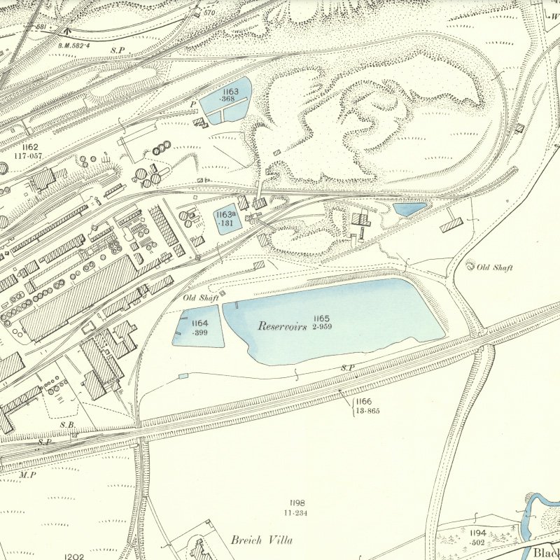 Addiewell No.1 Pit - 25" OS map c.1895, courtesy National Library of Scotland