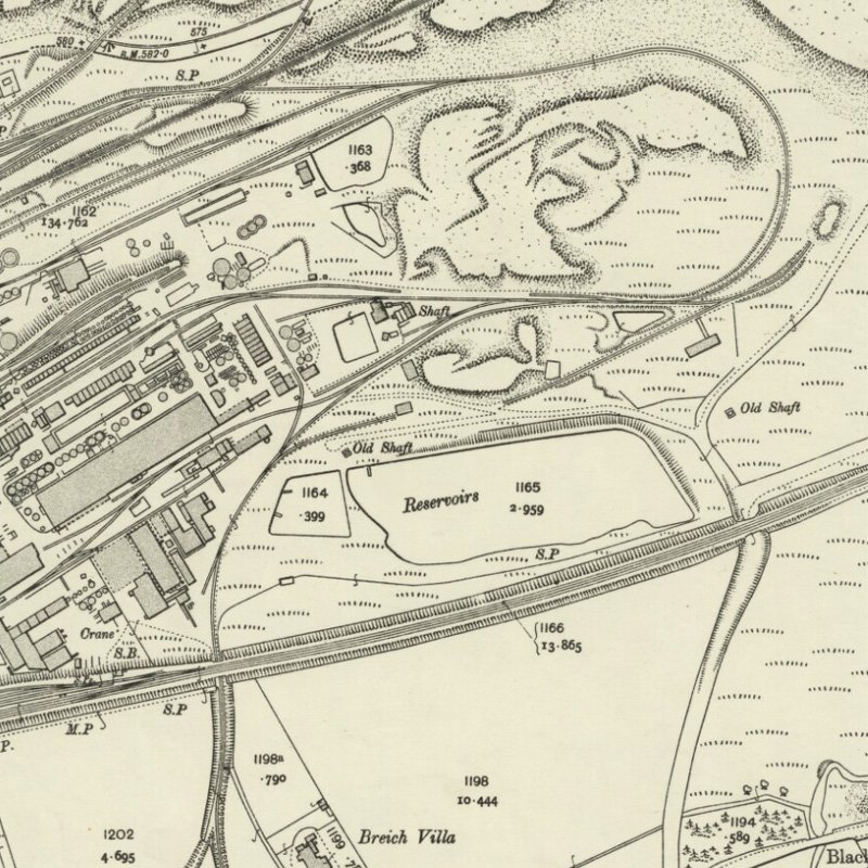 Addiewell No.1 Pit - 25" OS map c.1907, courtesy National Library of Scotland