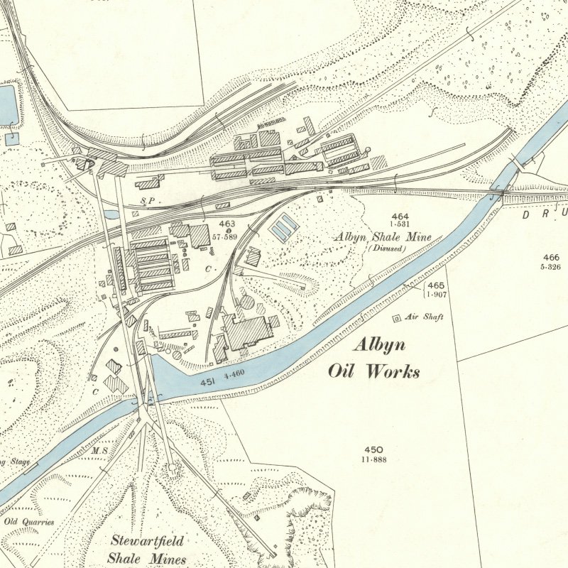 Albyn Mine - 25" OS map c.1895, courtesy National Library of Scotland