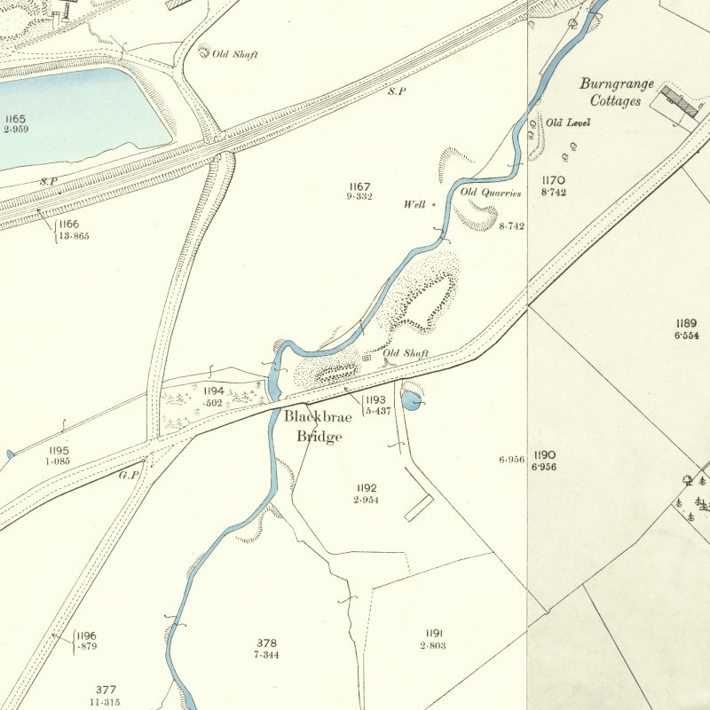 Baads No.9 Pit - 25" OS map c.1897, courtesy National Library of Scotland