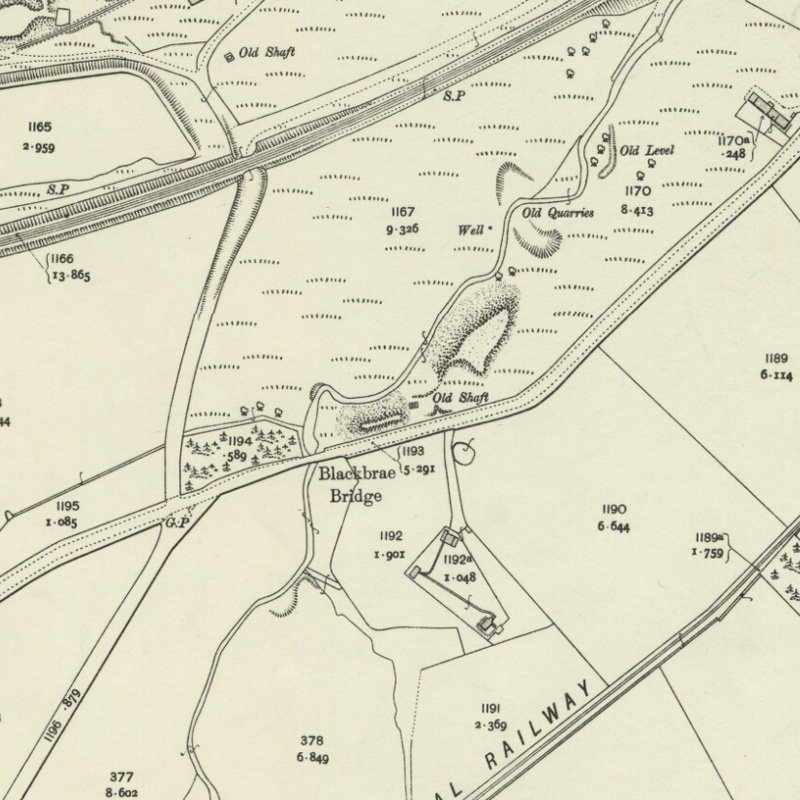 Baads No.9 Pit - 25" OS map c.1907, courtesy National Library of Scotland