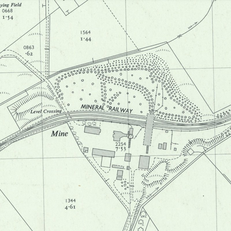 Burngrange No.1 & 2 Pits - 1:2,500 OS map c.1952, courtesy National Library of Scotland
