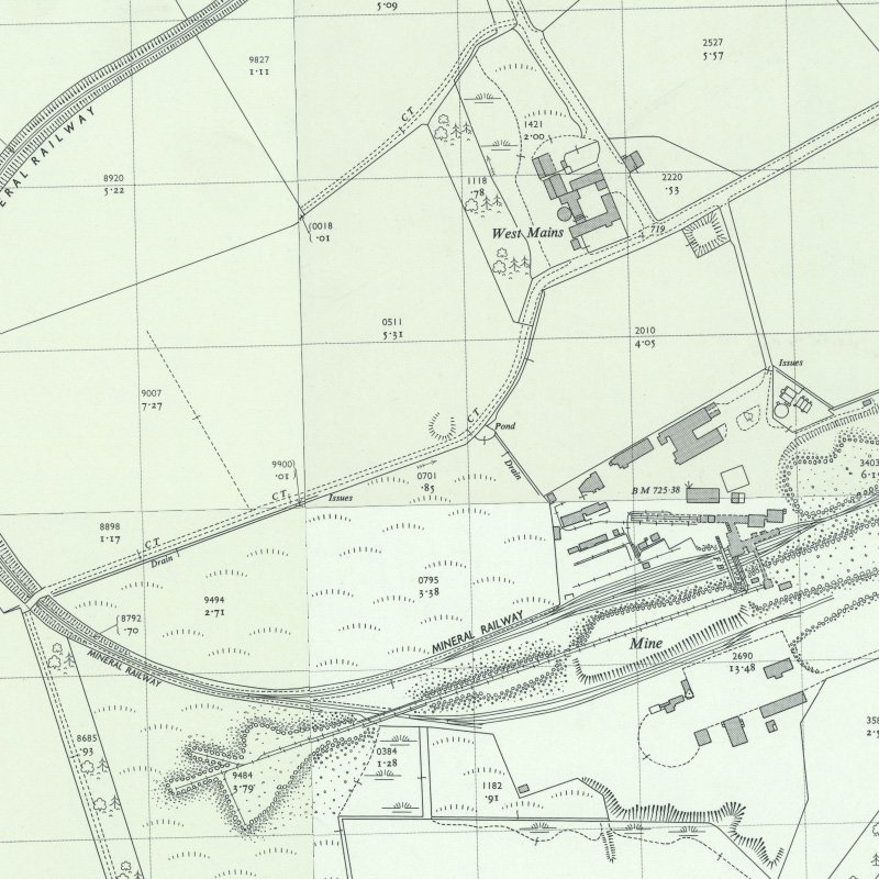 Baads No.42 Coal Mine - 1:2,500 OS map c.1955, courtesy National Library of Scotland