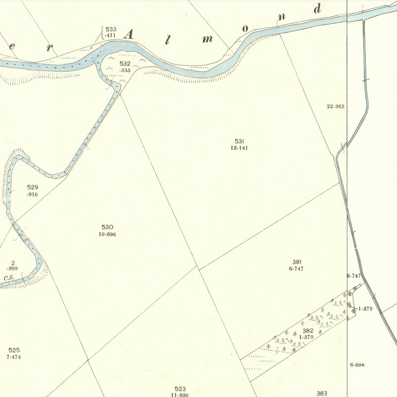 Breich No.1 & 2 Pits - 25" OS map c.1897, courtesy National Library of Scotland