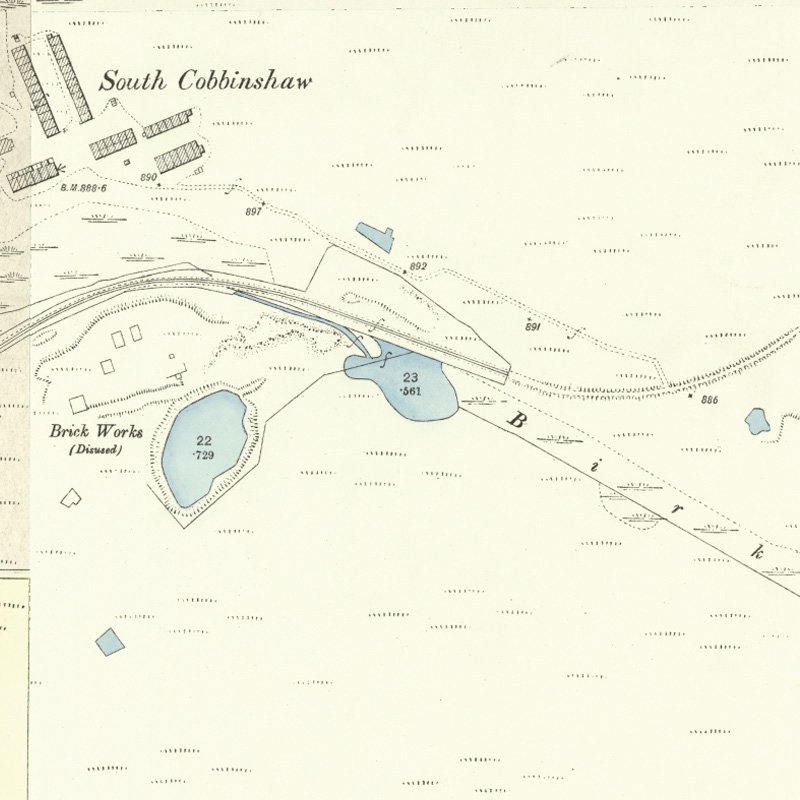 Cobbinshaw South No.1 Pit - 25" OS map c.1895, courtesy National Library of Scotland