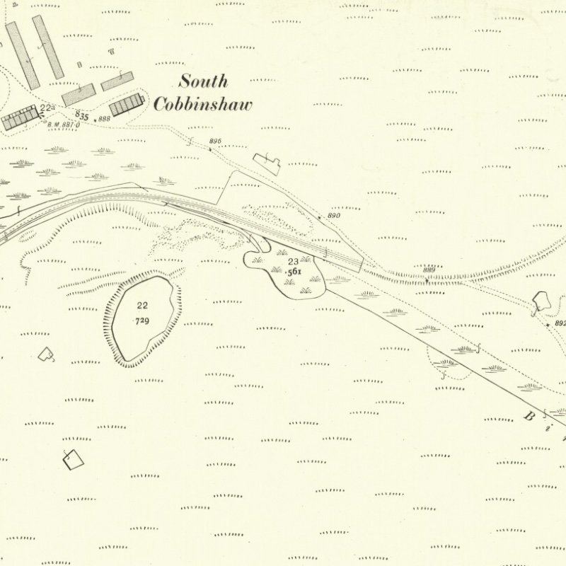 Cobbinshaw South No.1 Pit - 25" OS map c.1906, courtesy National Library of Scotland