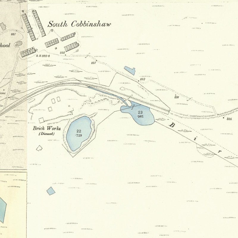 Cobbinshaw South No.3 Mine - 25" OS map c.1895, courtesy National Library of Scotland