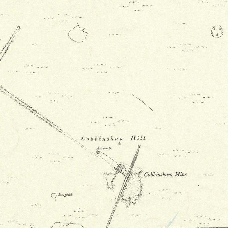 Cobbinshaw No.5 Mine - 25" OS map c.1897, courtesy National Library of Scotland