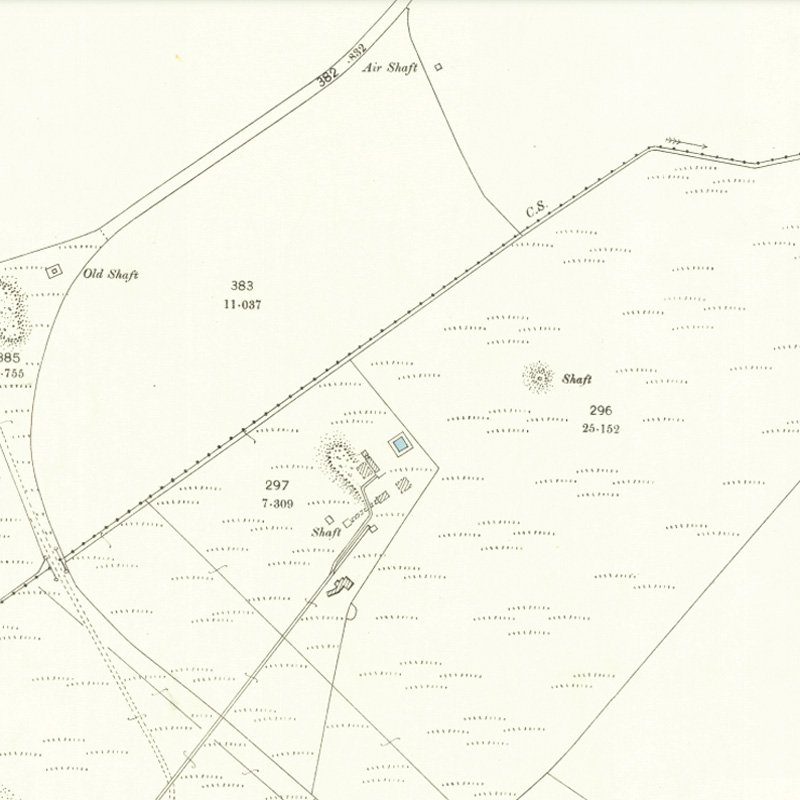 Cousland No.1 Mine - 25" OS map c.1895, courtesy National Library of Scotland