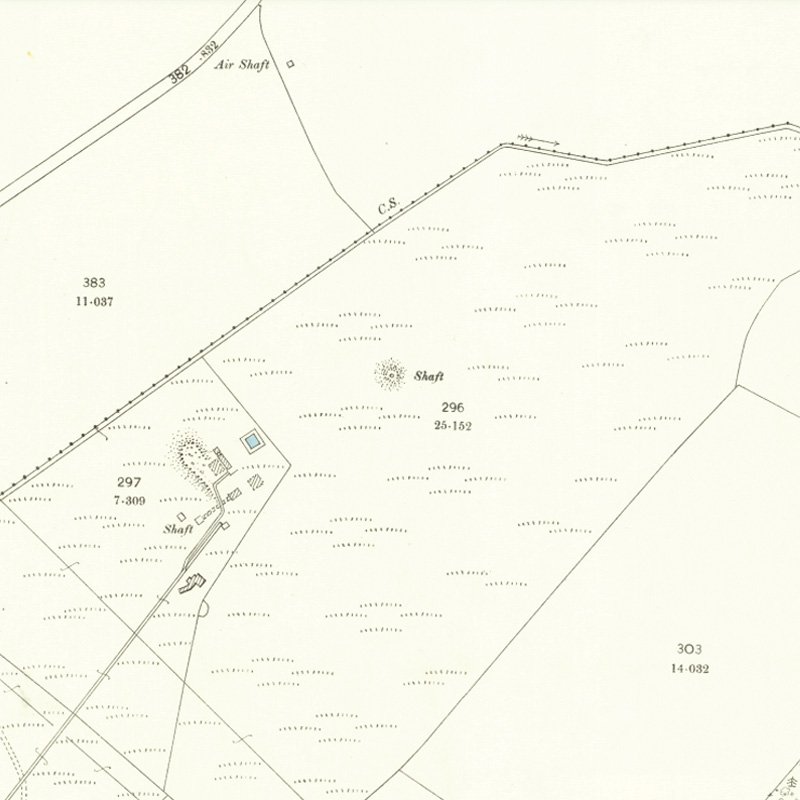 Cousland No.2 Mine - 25" OS map c.1895, courtesy National Library of Scotland