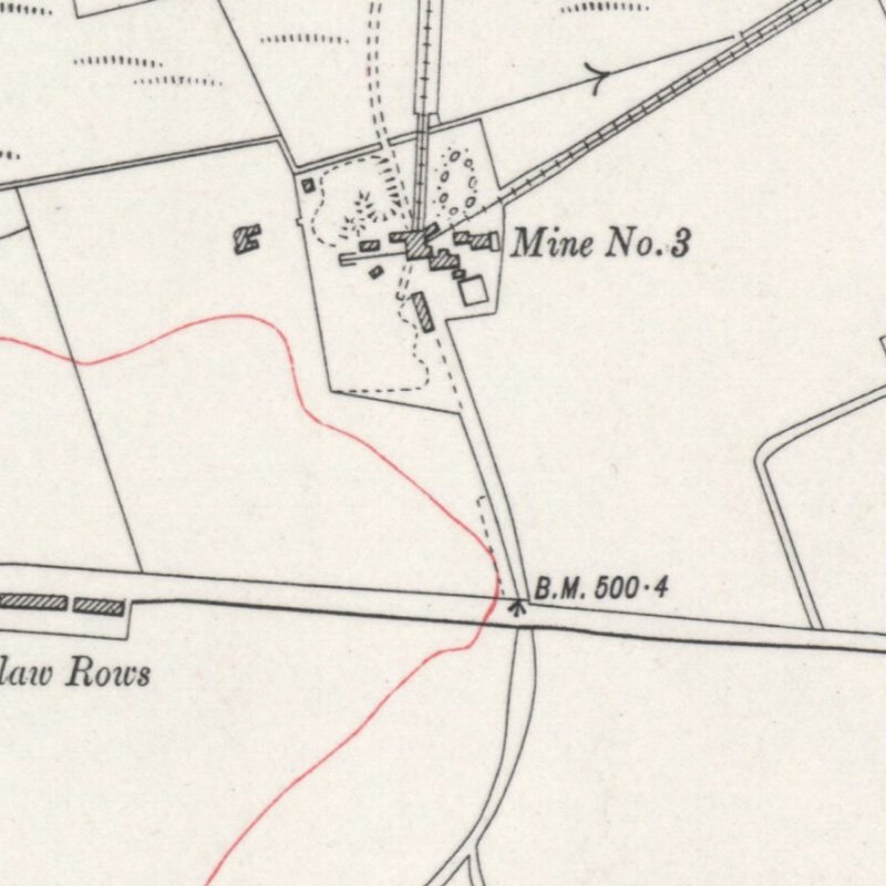 Deans No.3 Mine - 6" OS map c.1914, courtesy National Library of Scotland