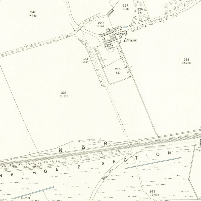 Deans No.4 Mine - 25" OS map c.1896, courtesy National Library of Scotland