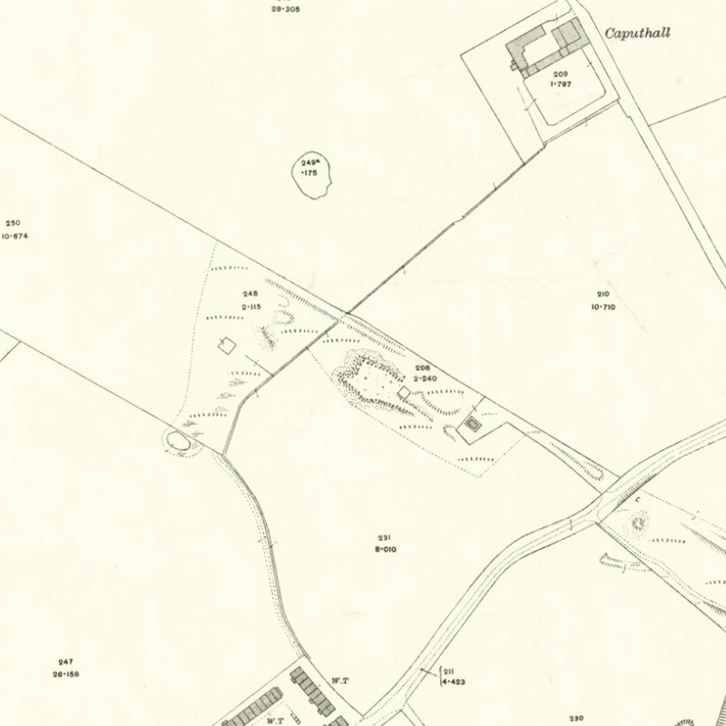 Deans (Caputhall) Mine - 25" OS map c.1916, courtesy National Library of Scotland