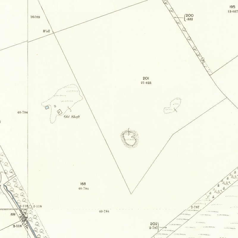 Drumcrosshall No.1 & 2 Mines - 25" OS map c.1895, courtesy National Library of Scotland