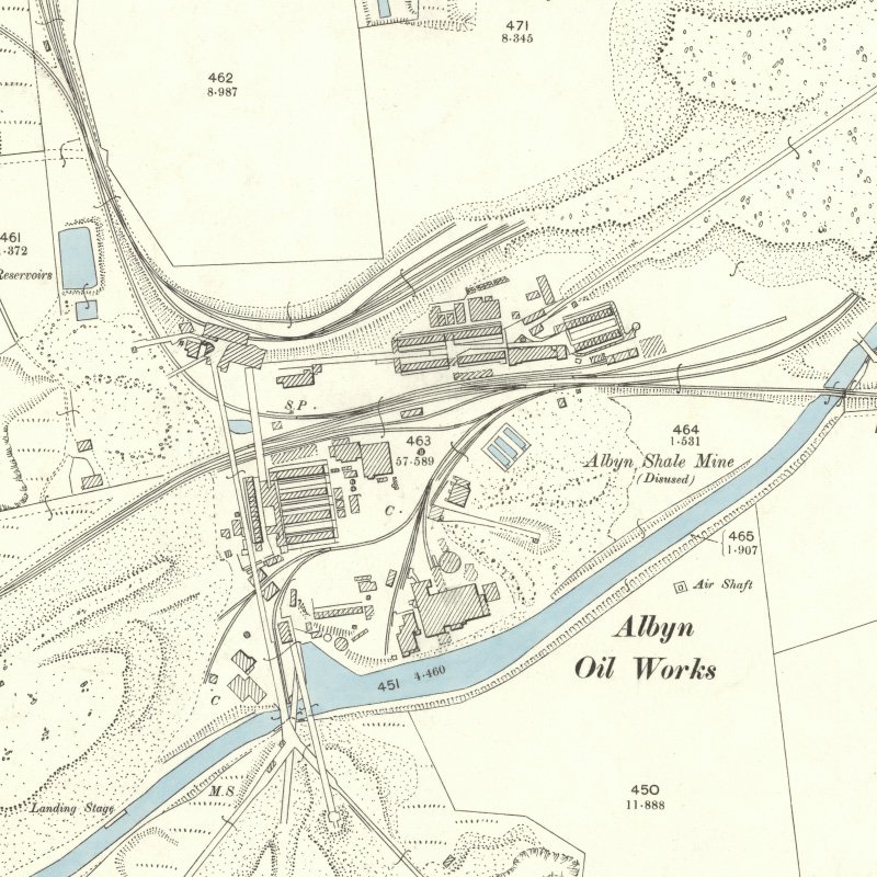 Dunnet (aka Sandholes) Mine - 25" OS map c.1895, courtesy National Library of Scotland