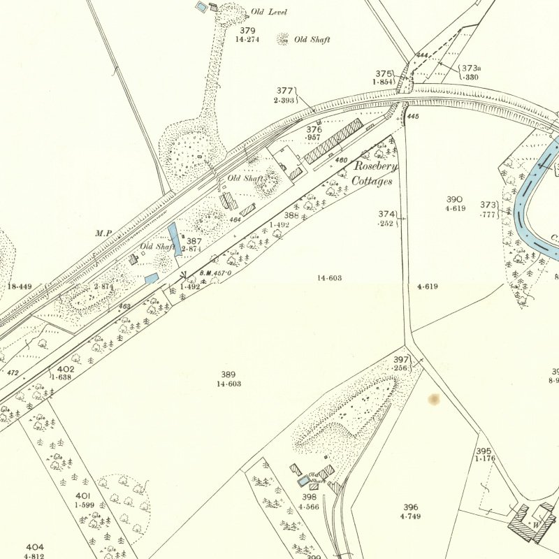 Easter Breich No.1 & 2 Pits - 25" OS map c.1895, courtesy National Library of Scotland