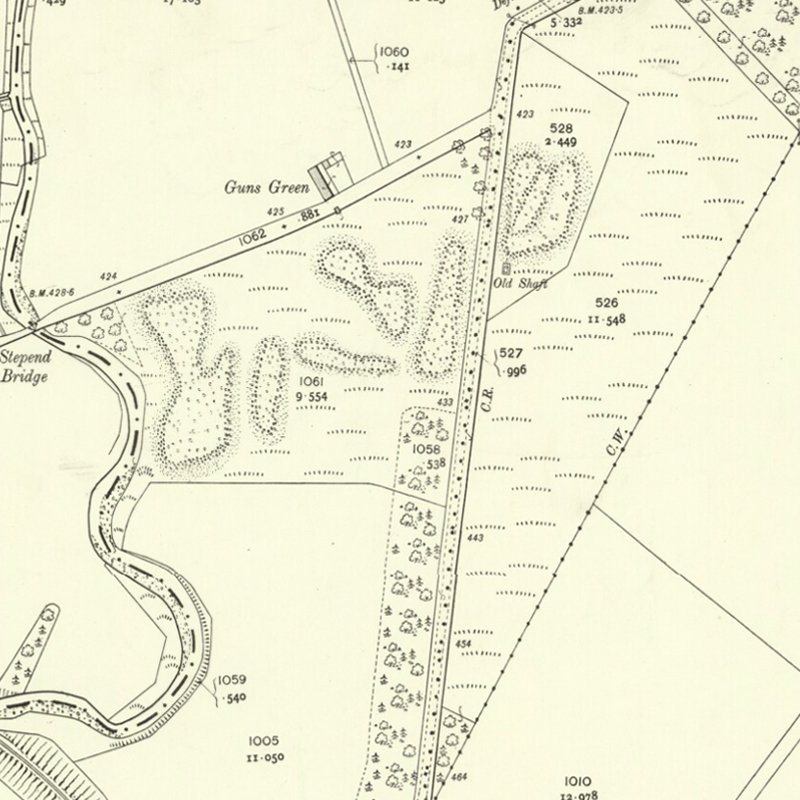 Grange No.1 & 2 Pits - 25" OS map c.1907, courtesy National Library of Scotland