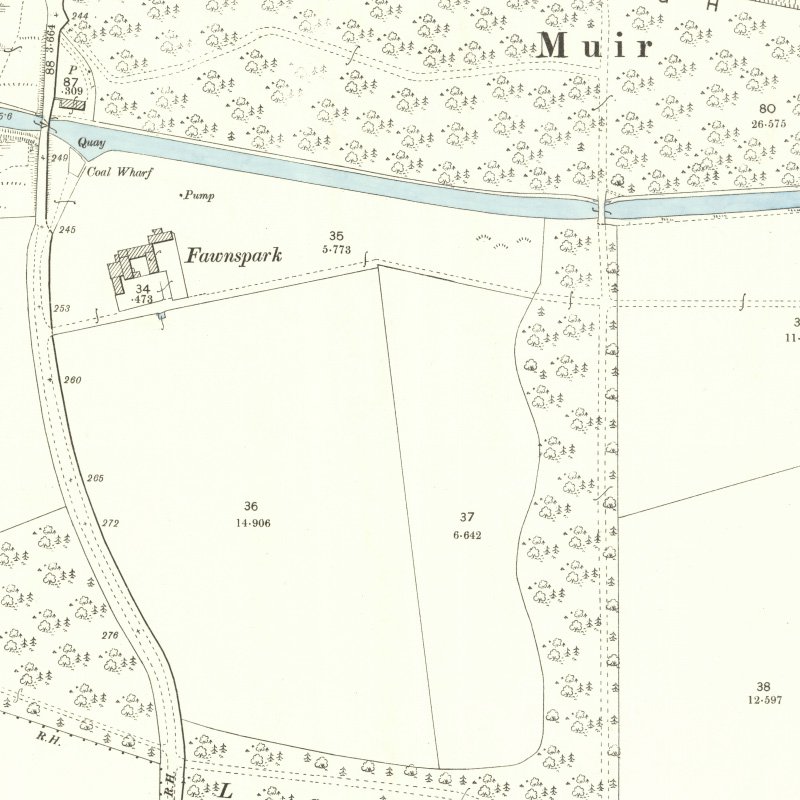Hopetoun No.41 (Fawnspark) Mine - 25" OS map c.1896, courtesy National Library of Scotland