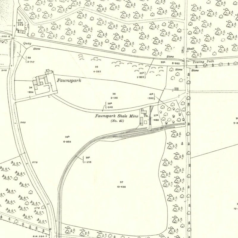 Hopetoun No.41 (Fawnspark) Mine - 25" OS map c.1916, courtesy National Library of Scotland