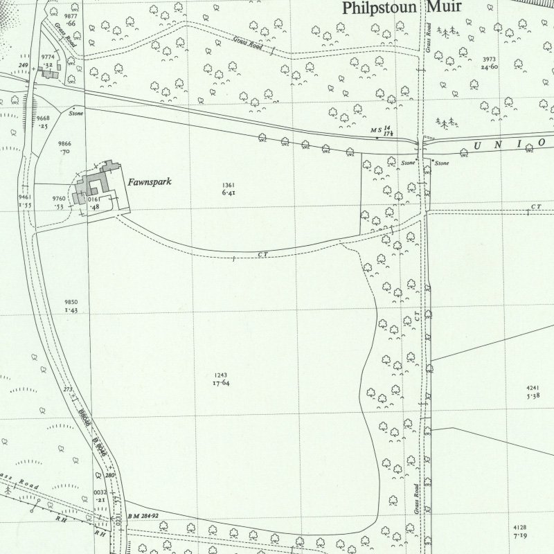 Hopetoun No.41 (Fawnspark) Mine - 1:2,500 OS map c.1955, courtesy National Library of Scotland