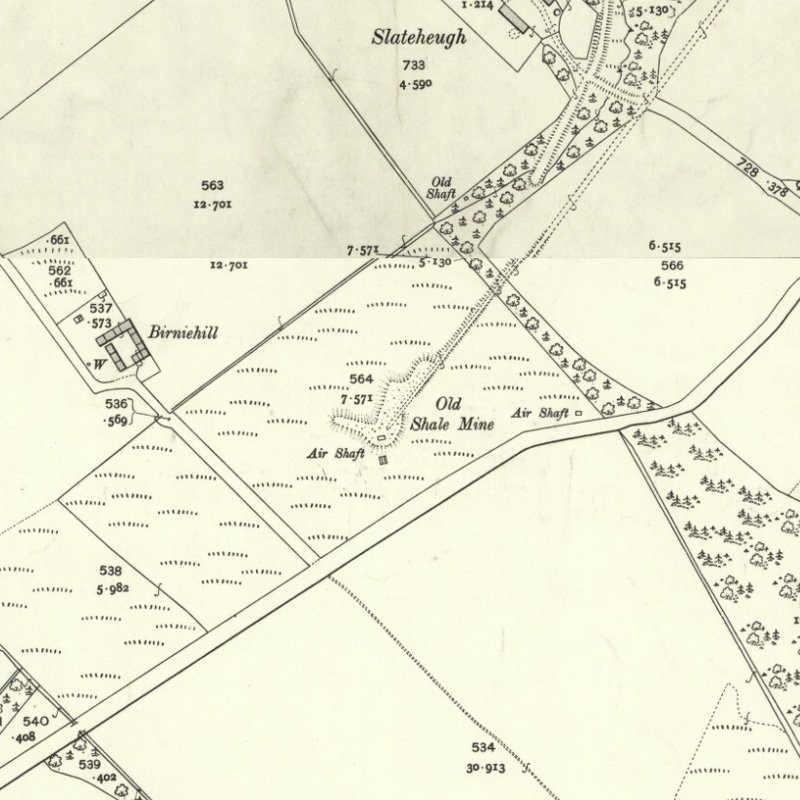 Hermand No.5 Pit - 25" OS map c.1906, courtesy National Library of Scotland