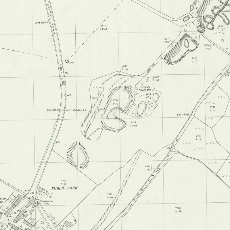 Mortonhall No.9 Mine - 1:2,500 OS map c.1958, courtesy National Library of Scotland