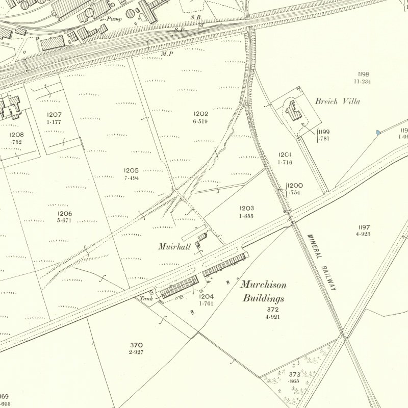 Muirhall No.16 Coal Mine - 25" OS map c.1895, courtesy National Library of Scotland