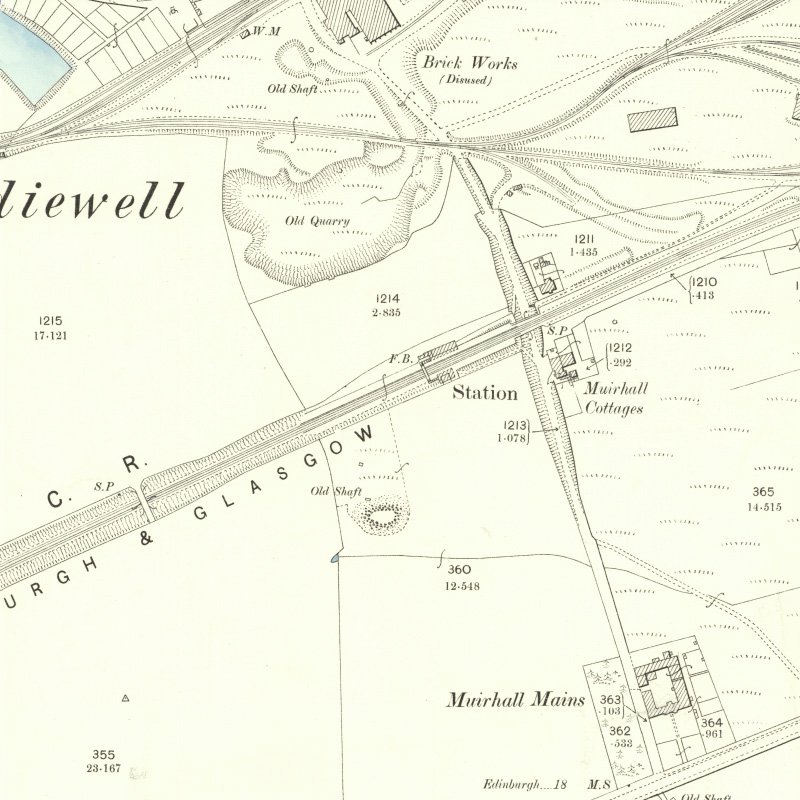 Muirhall No.19 Coal Pit - 25" OS map c.1895, courtesy National Library of Scotland