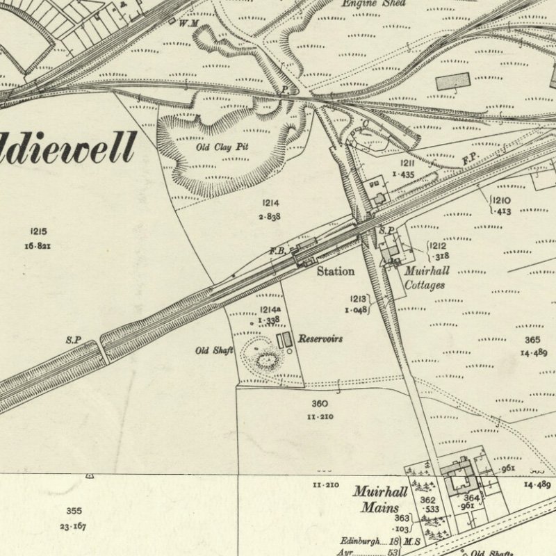 Muirhall No.19 Coal Pit - 25" OS map c.1907, courtesy National Library of Scotland