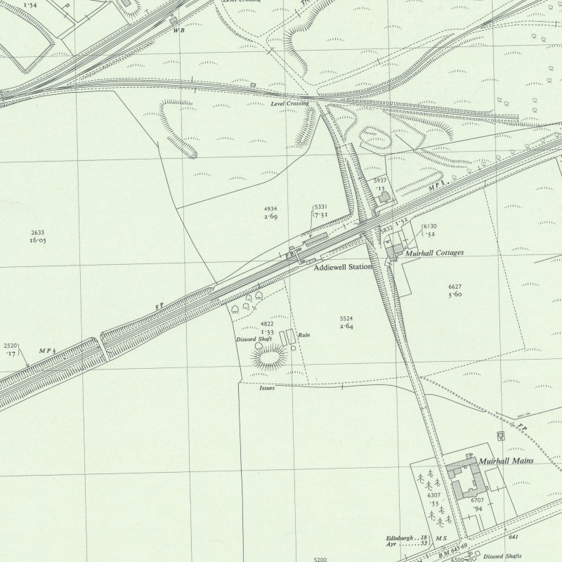 Muirhall No.19 Coal Pit - 1:2,500 OS map c.1959, courtesy National Library of Scotland