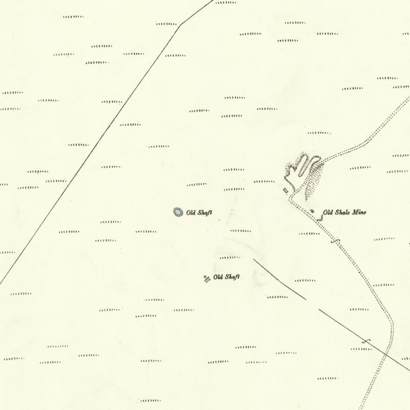 North Cobbinshaw Mine - 25" OS map c.1897, courtesy National Library of Scotland
