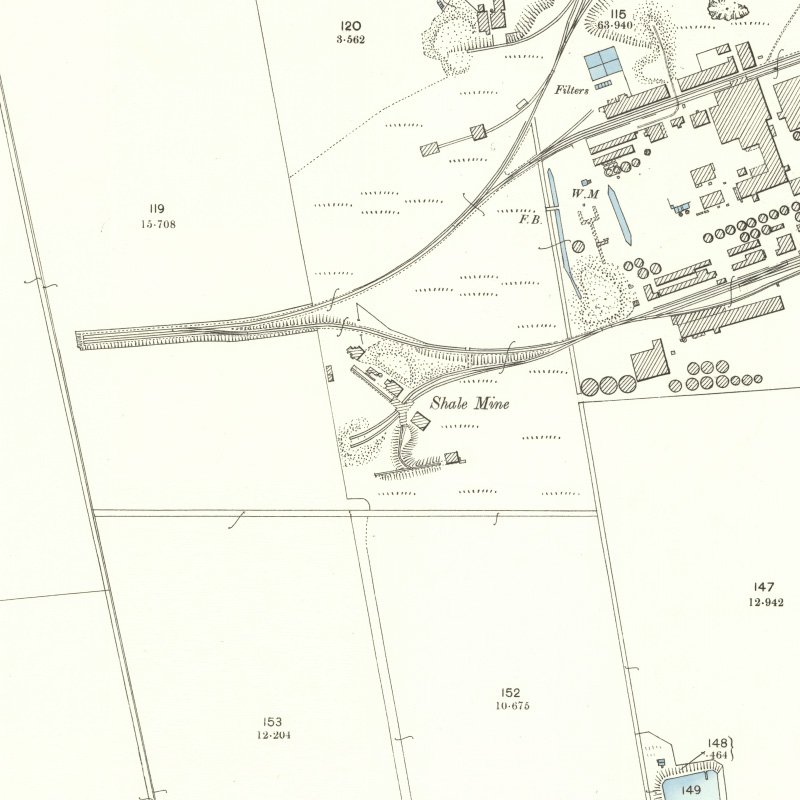 Ochiltree No.2 Mine - 25" OS map c.1897, courtesy National Library of Scotland