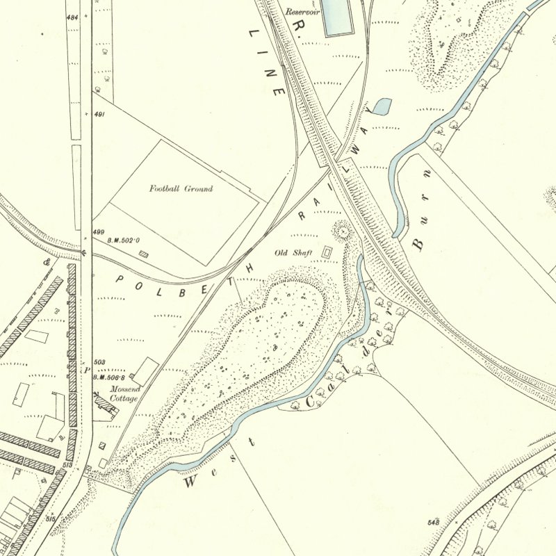 Polbeth No.8 Pit - 25" OS map c.1895, courtesy National Library of Scotland