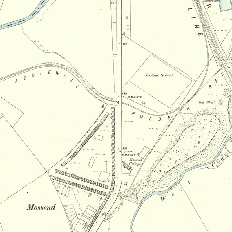 Polbeth No.10 Pit - 25" OS map c.1895, courtesy National Library of Scotland