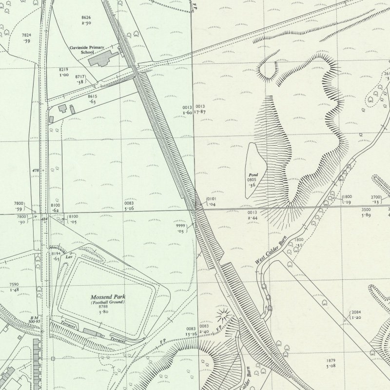 Polbeth No.11 Pit - 1:2,500 OS map c.1955, courtesy National Library of Scotland