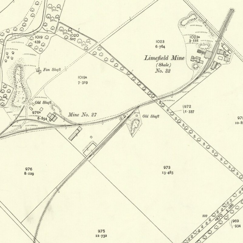 Polbeth No.31 Mine - 25" OS map c.1907, courtesy National Library of Scotland