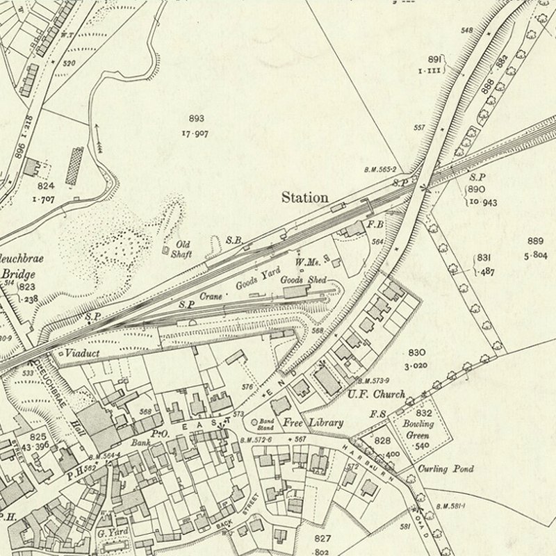 Polbeth No.7 & 7½ Pits - 25" OS map c.1907, courtesy National Library of Scotland