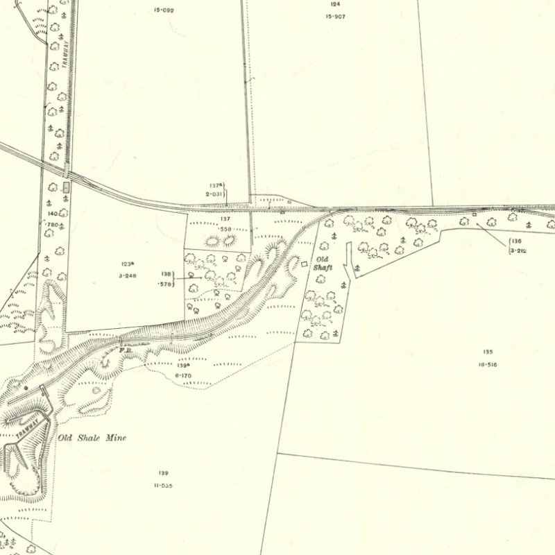 Philpstoun No.4 Mine - 25" OS map c.1916, courtesy National Library of Scotland
