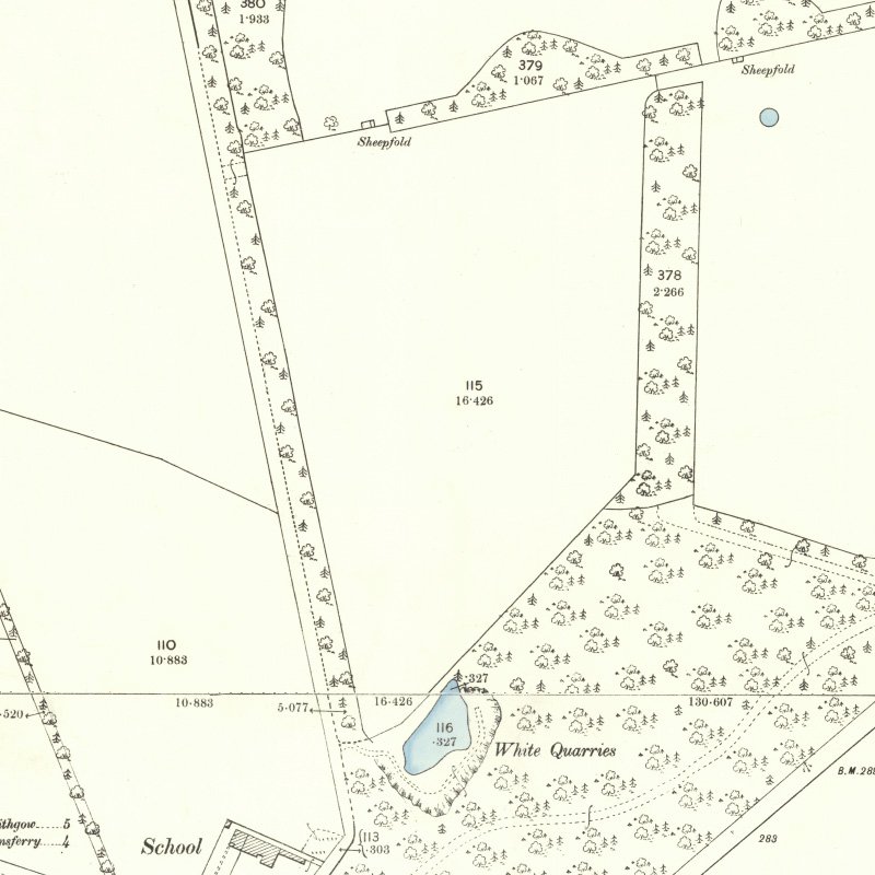 Philpstoun No.6 (Whitequarries) Mine - 25" OS map c.1896, courtesy National Library of Scotland