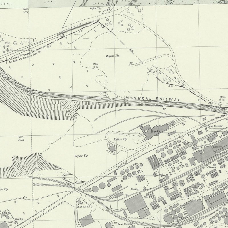 Pumpherston No.2 Mine - 1:2,500 OS map c.1963, courtesy National Library of Scotland
