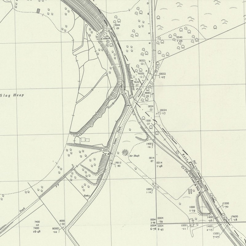 Pumpherston No.5 Mine - 1:2,500 OS map c.1963, courtesy National Library of Scotland