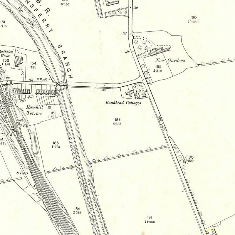 Rosshill No.1 & 2 Mines - 25" OS map c.1896, courtesy National Library of Scotland