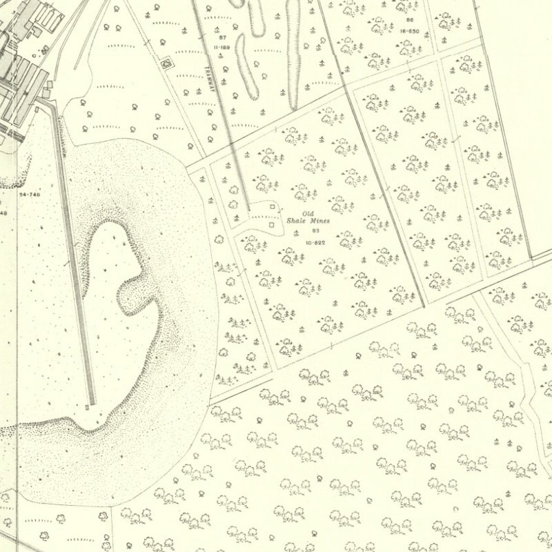 Roman Camp No.2 Mine (South) - 25" OS map c.1916, courtesy National Library of Scotland
